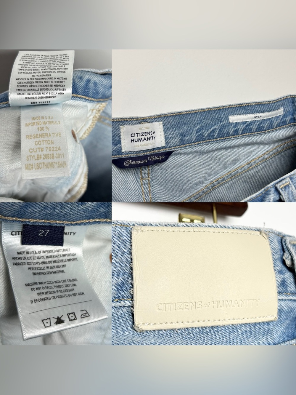 Citizens of Humanity Ayla Baggy Jeans in Skylights size 27 - Picture 9 of 15